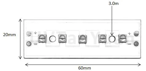 60X20mm 275nm UVC LED Sterilization Light Strip